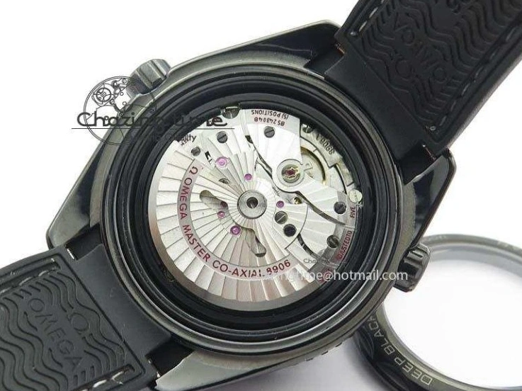 0407 Planet Ocean 45mm Real Ceramic BP-Maker Best Edition Black Dial On Nylon Rubber Strap A TopPick 8185